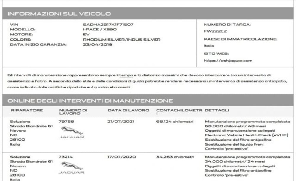 Jaguar I-Pace usata a Novara (10)