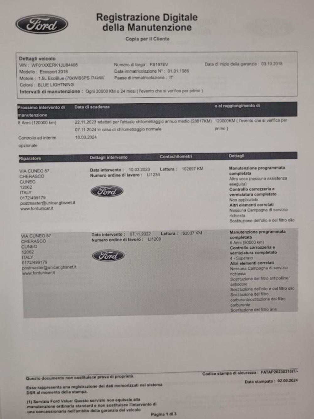 Ford EcoSport usata a Cuneo (15)