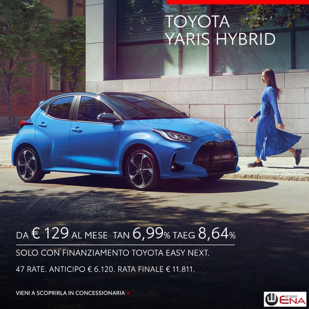 Toyota Yaris nuova a Cagliari