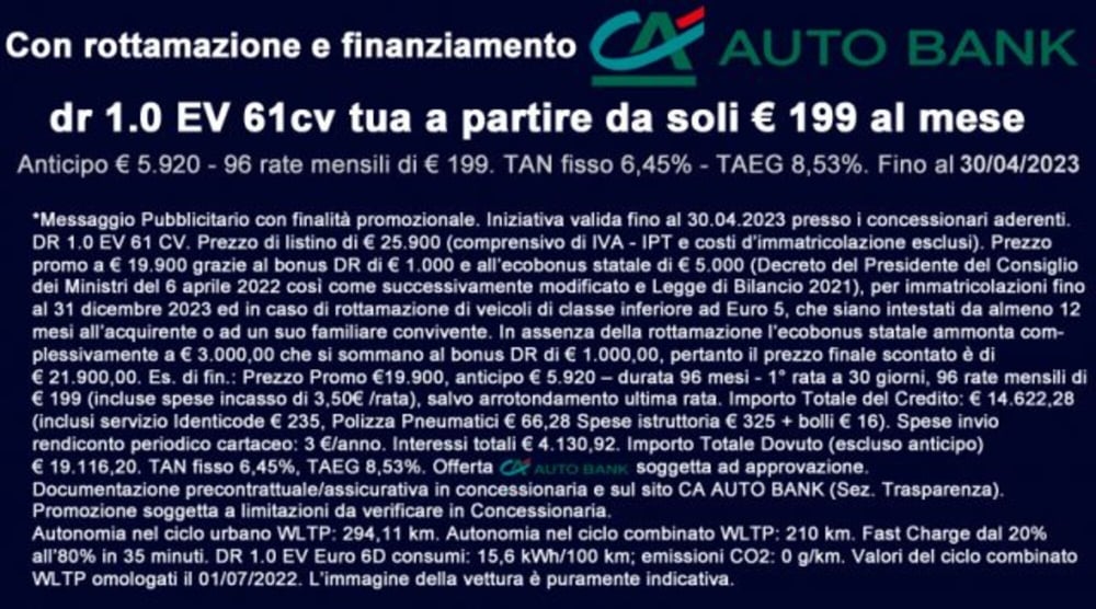 Dr dr 1.0 EV nuova a Bologna (3)