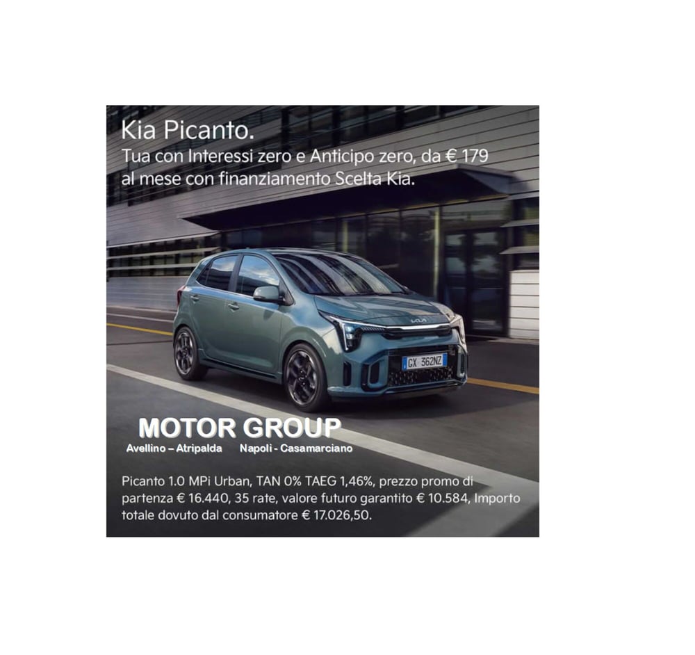 Kia Picanto nuova a Napoli