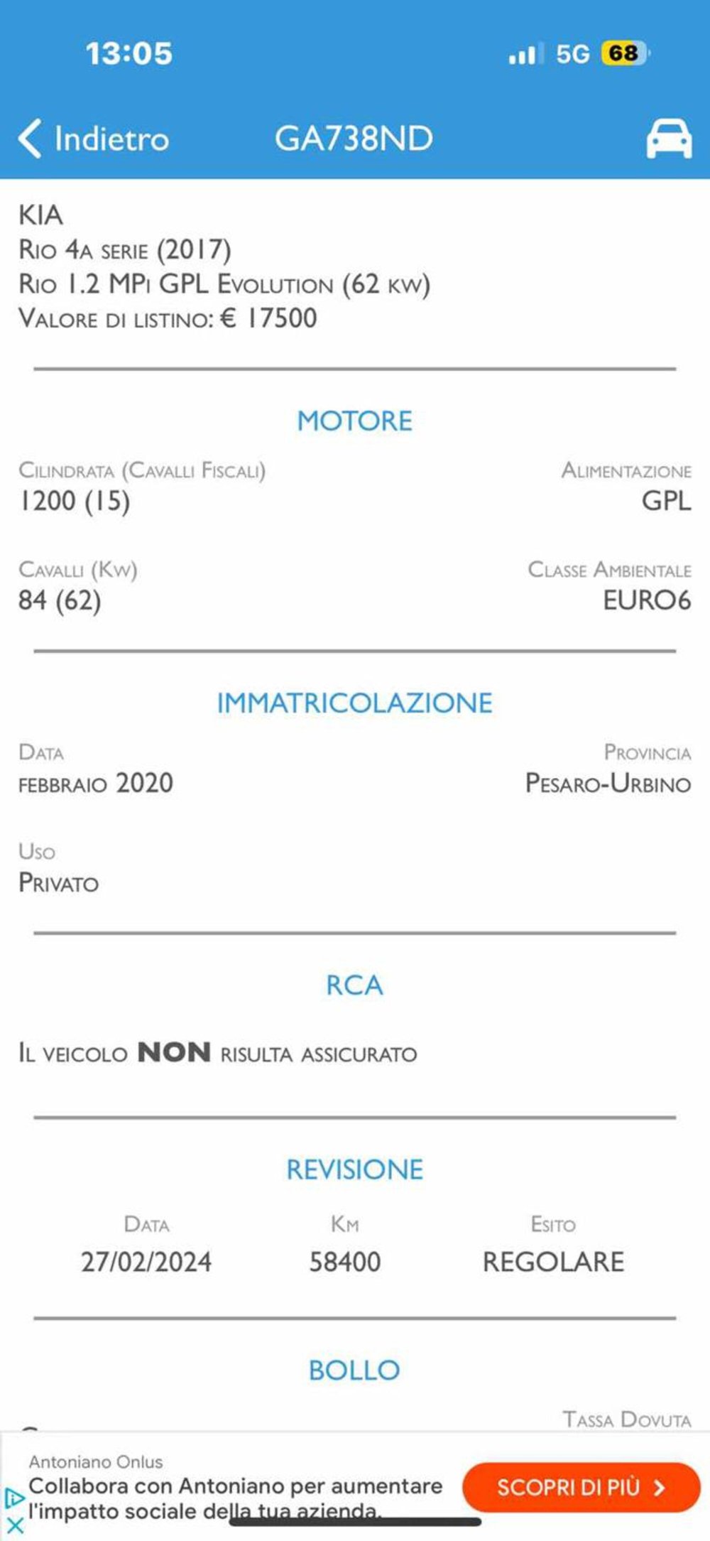 Lancia Ypsilon usata a Pesaro-Urbino (2)