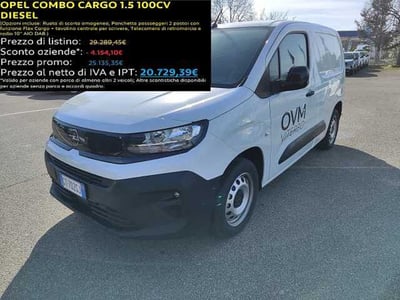 Opel Combo Furgone Cargo 1.5 Diesel 100CV S&amp;S PC 1000kg Edition nuova a Viterbo