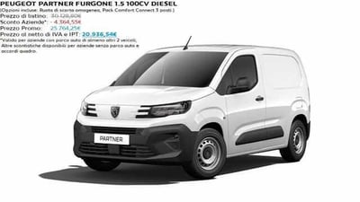 Peugeot Partner Furgone BlueHDi 100 PL Furgone Premium nuova a Viterbo