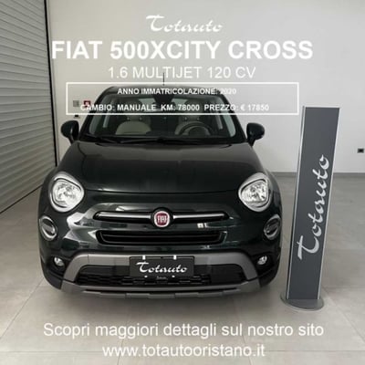 Fiat 500X 1.6 MultiJet 120 CV City Cross del 2020 usata a Ghilarza