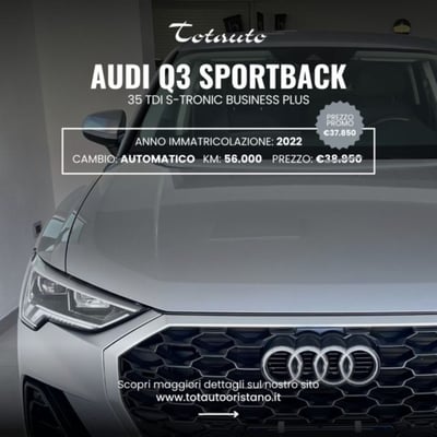 Audi Q3 Sportback 35 TDI Business Plus del 2022 usata a Ghilarza
