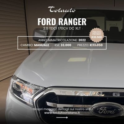 Ford Ranger Pick-up Ranger 2.0 ECOBLUE DC XLT Wolftrak 5 posti del 2022 usata a Ghilarza