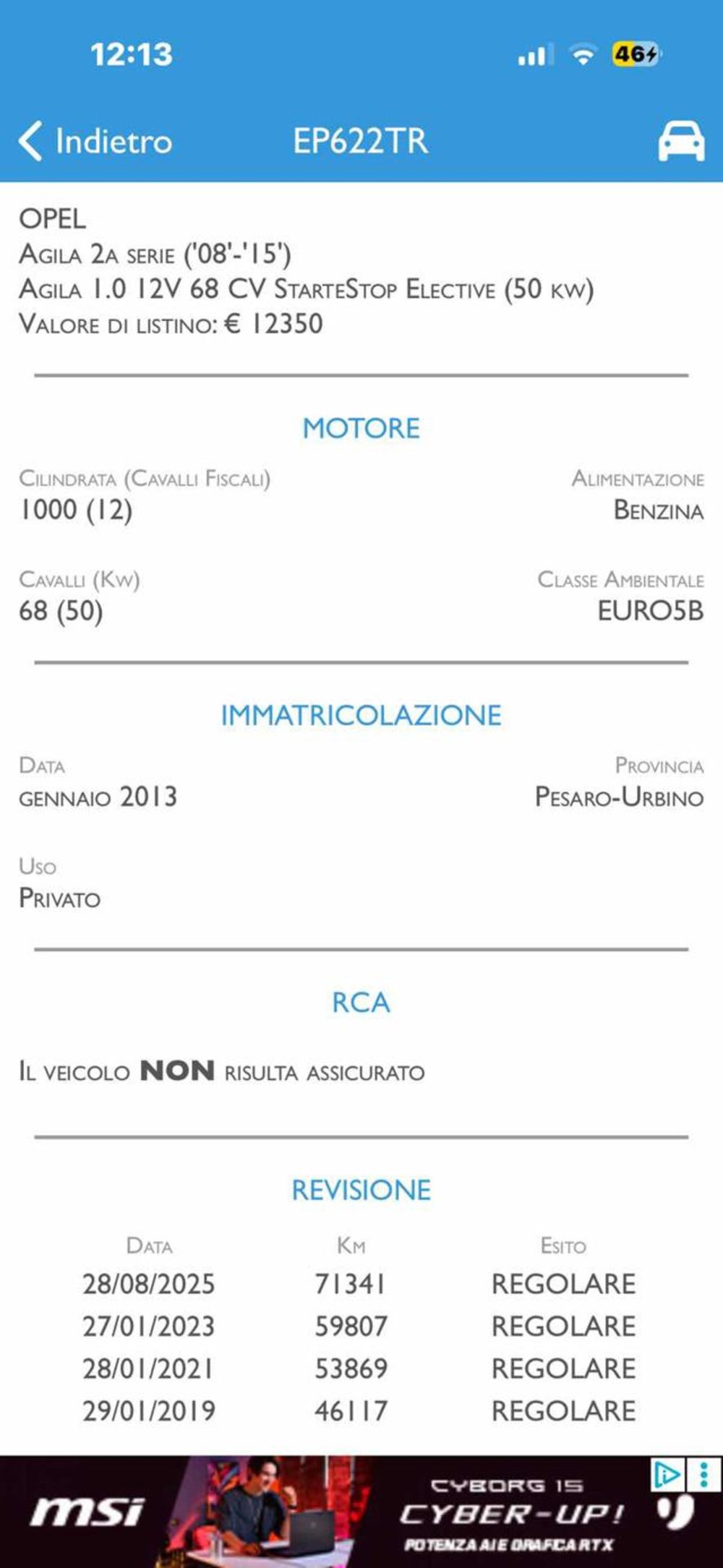 Opel Agila usata a Pesaro-Urbino (4)