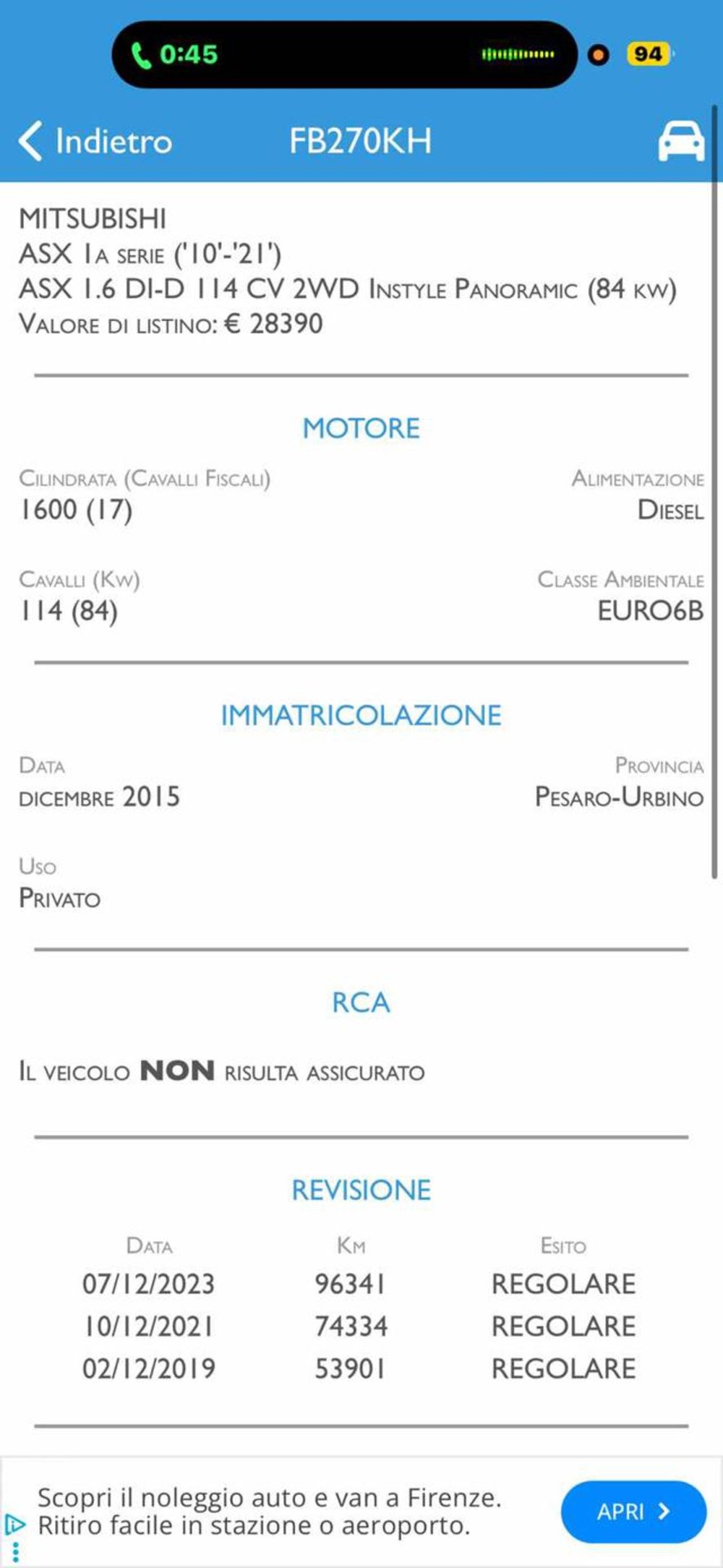 Mitsubishi ASX usata a Pesaro-Urbino (6)