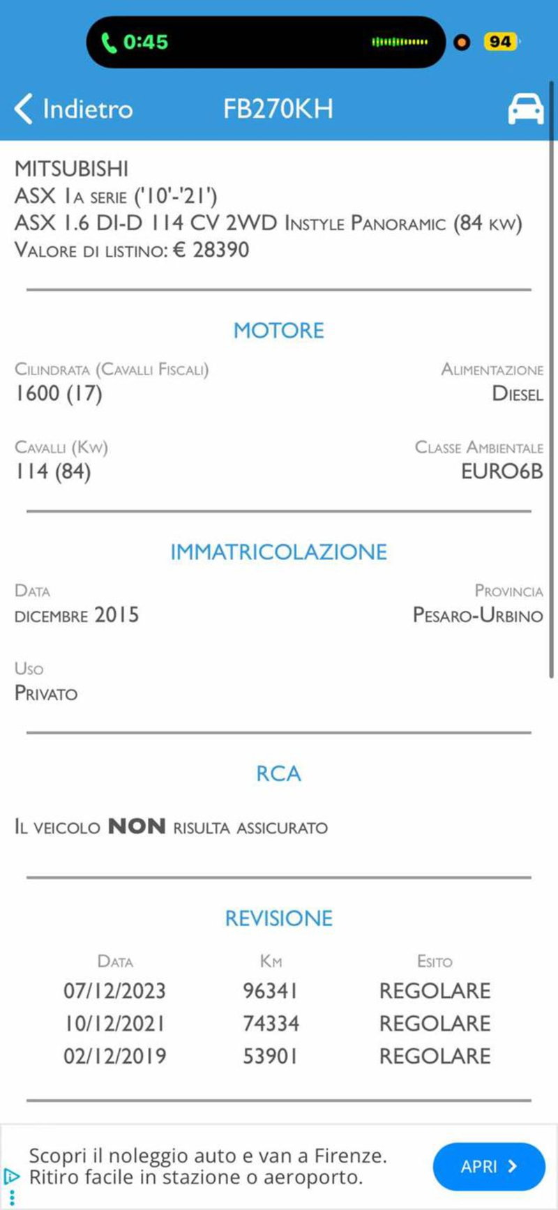 Mitsubishi ASX usata a Pesaro-Urbino (6)