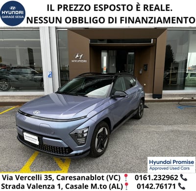Hyundai Kona EV 64 kWh XClass del 2023 usata a Caresanablot