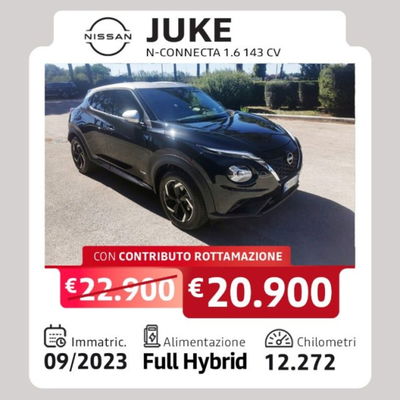 Nissan Juke 1.6 hev N-Connecta del 2023 usata a Taranto