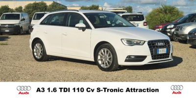 Audi A3 1.6 TDI clean diesel S tronic Attraction del 2015 usata a Oristano