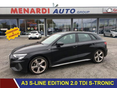 Audi A3 Sportback 35 TDI S tronic S line edition del 2023 usata a Bernezzo