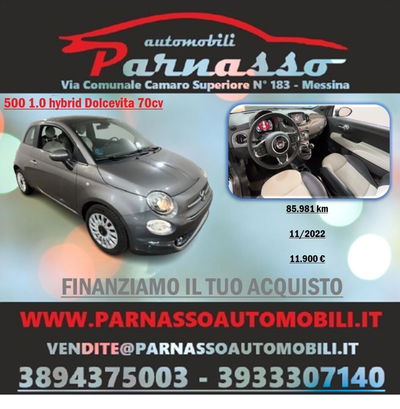 Fiat 500 1.0 Hybrid Dolcevita del 2022 usata a Messina