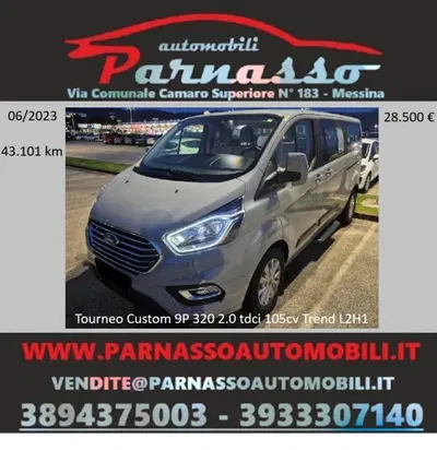 Ford Tourneo Custom tourneo custom V710 320 2.0 ecoblue 150cv Titanium X L2H1 del 2023 usata a Messina