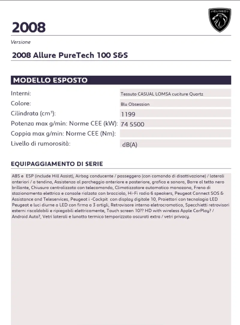 Peugeot 2008 nuova a Frosinone (14)