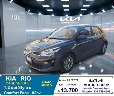 Kia Rio 1.2 DPi 82 CV EcoGPL Style del 2022 usata a Casamarciano