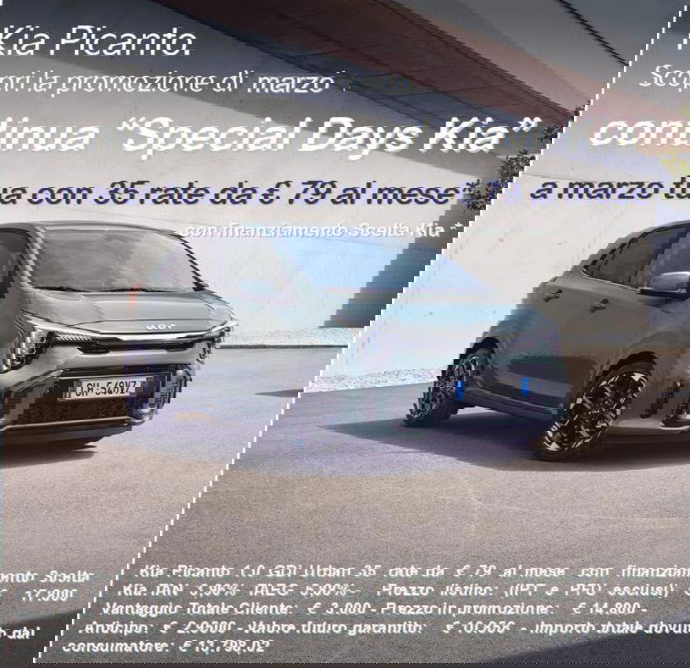 Kia Picanto nuova a Napoli