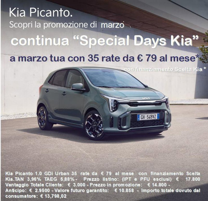 Kia Picanto nuova a Napoli