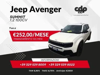 Jeep Avenger 1.2 turbo Summit fwd 100cv del 2024 usata a Corciano