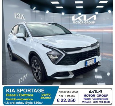 Kia Sportage 1.6 CRDi MHEV Style del 2022 usata a Casamarciano