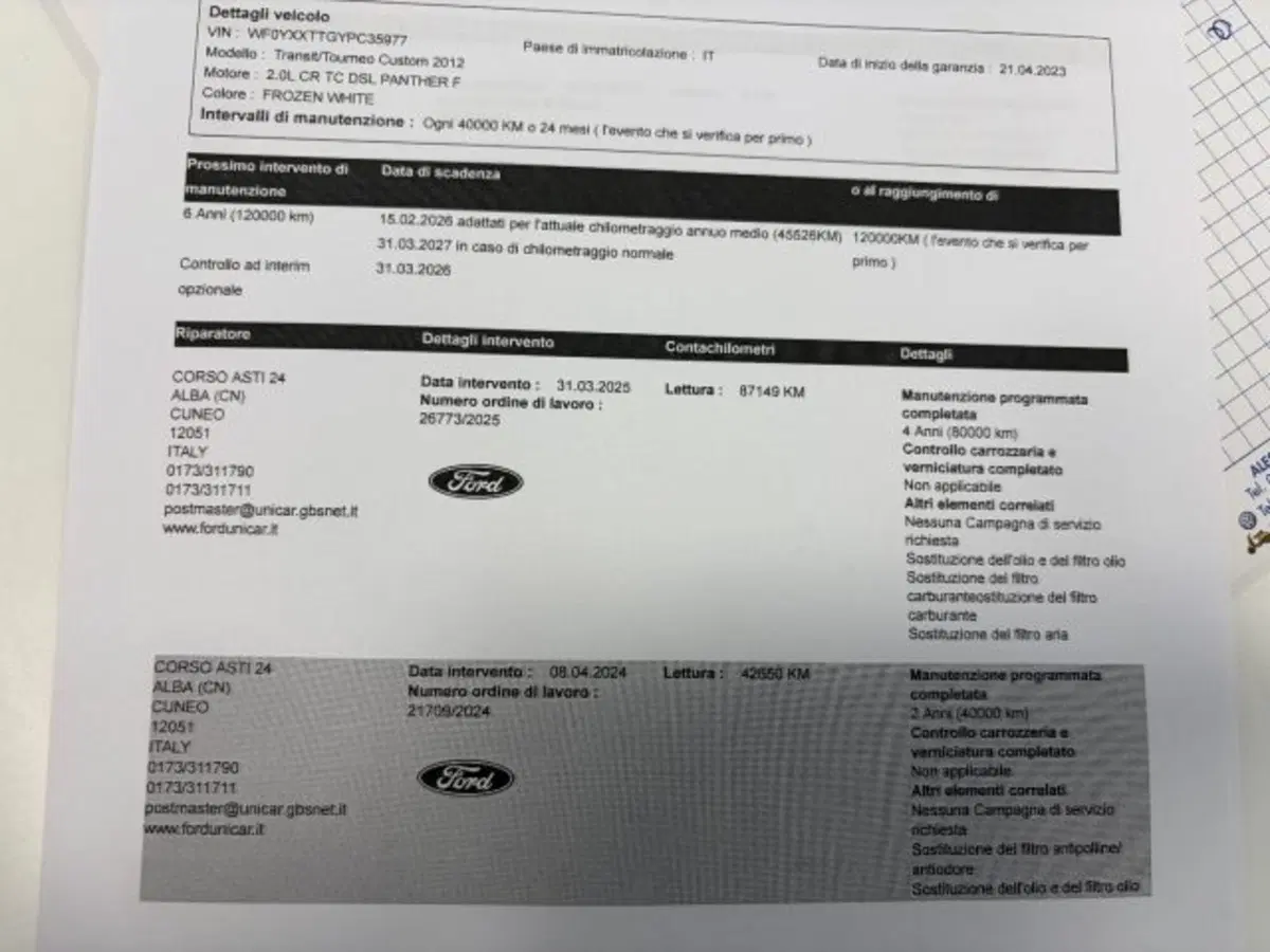 Ford Transit Custom Furgone usata a Cuneo (15)