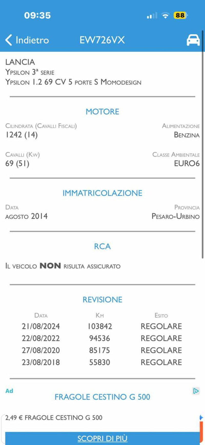 Lancia Ypsilon usata a Pesaro-Urbino (10)