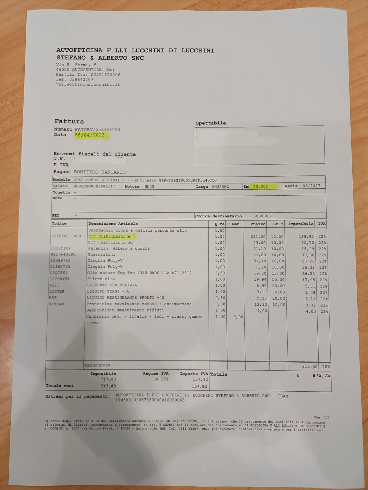 Opel Combo Life usata a Modena (12)