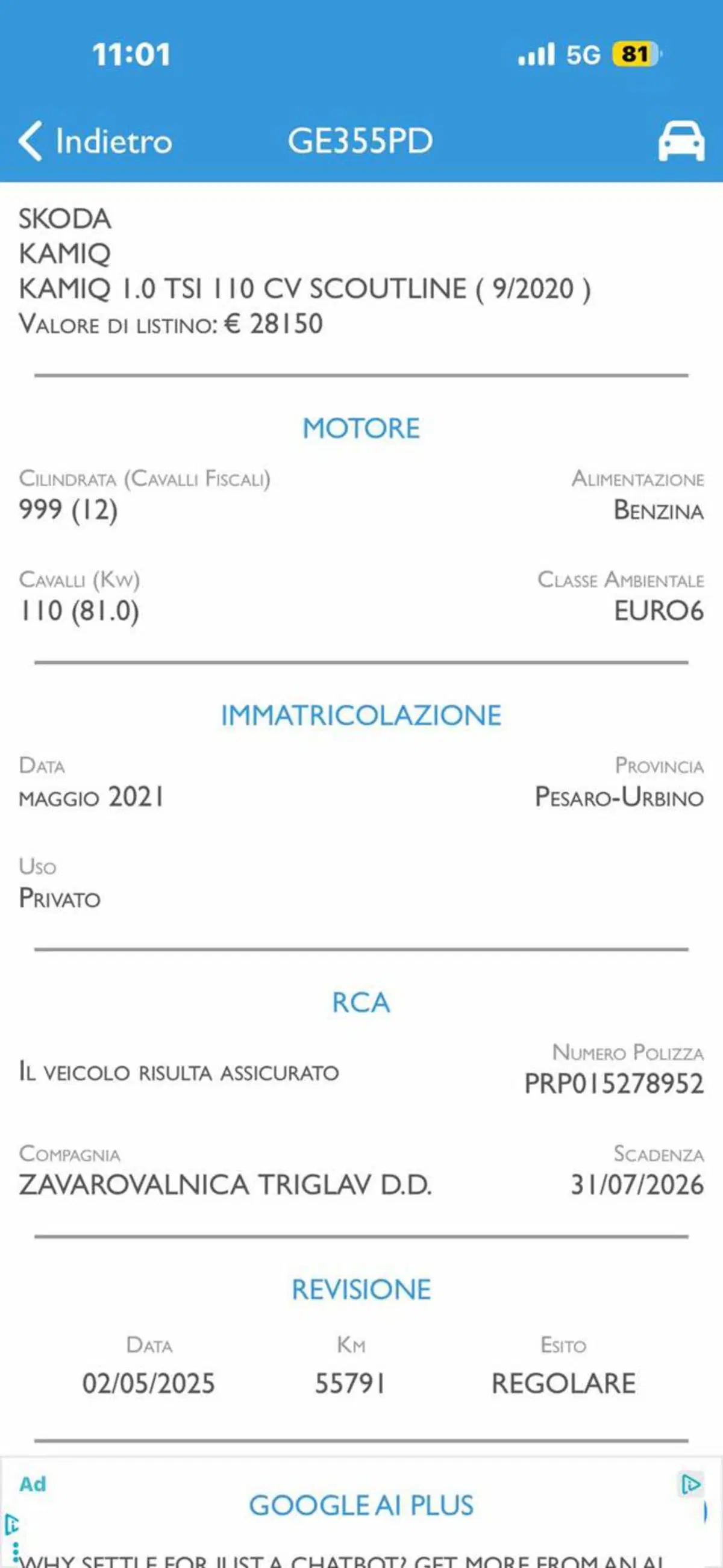 Skoda Kamiq usata a Pesaro-Urbino (2)