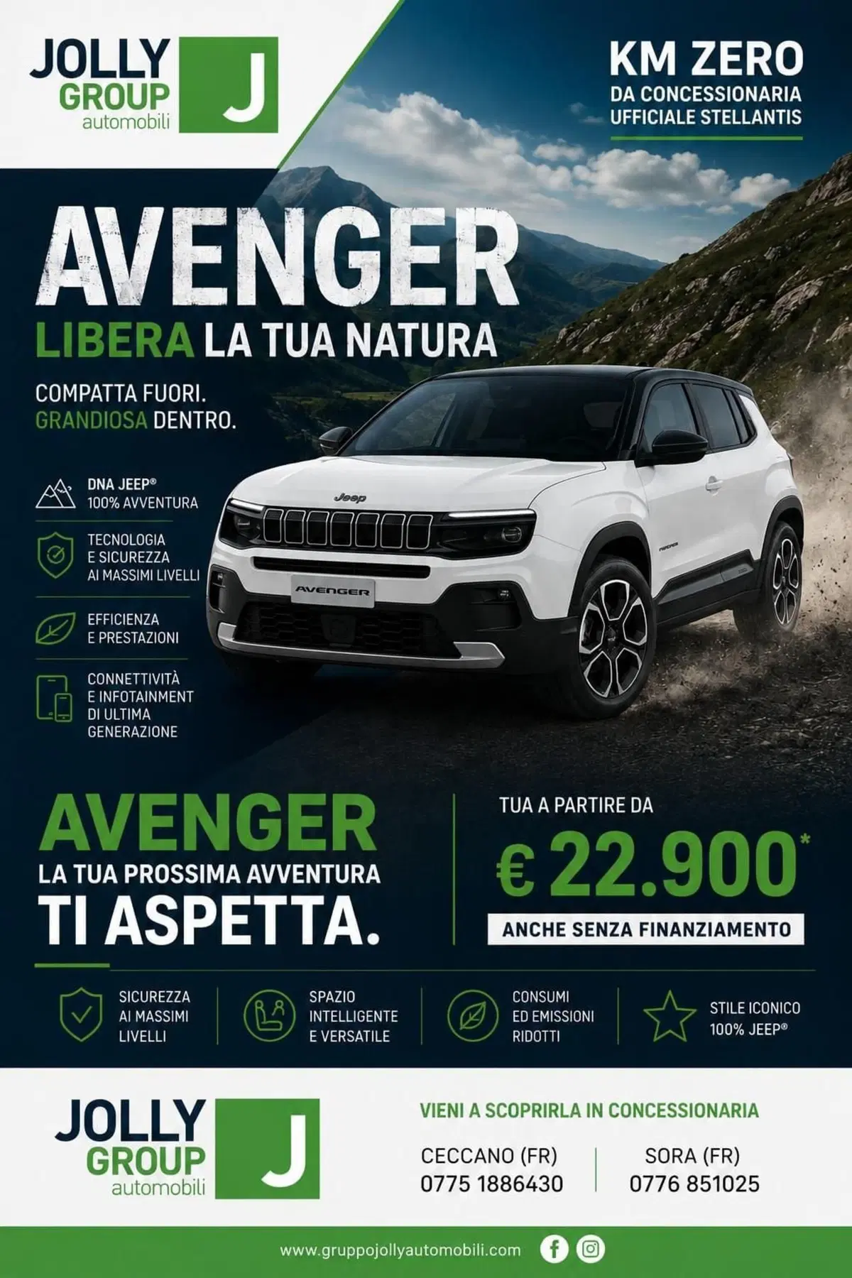 Jeep Avenger nuova a Frosinone