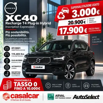 Volvo XC40 T4 Recharge Plug-in Hybrid Inscription Expression del 2021 usata a Sala Consilina